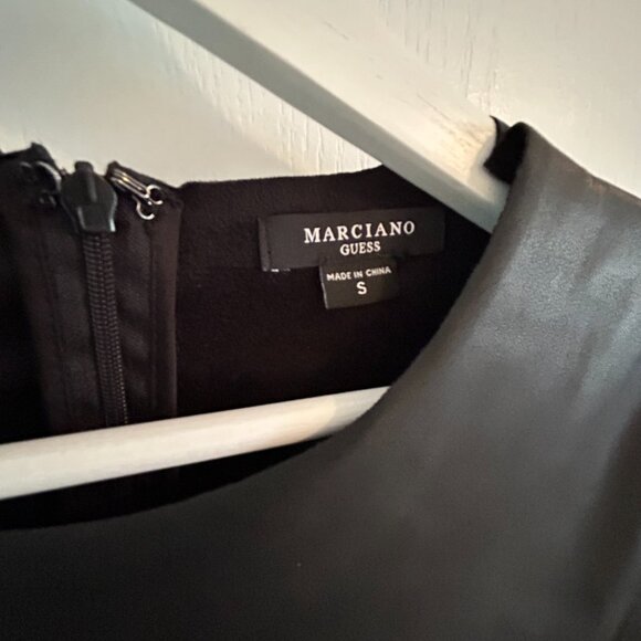 Marciano Guess Faux Leather Bodysuit - Sz S - Picture 4 of 6